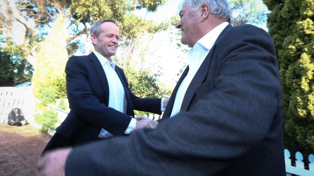 Opposition Leader Bill Shorten meets former Labor leader Kim Beazley.