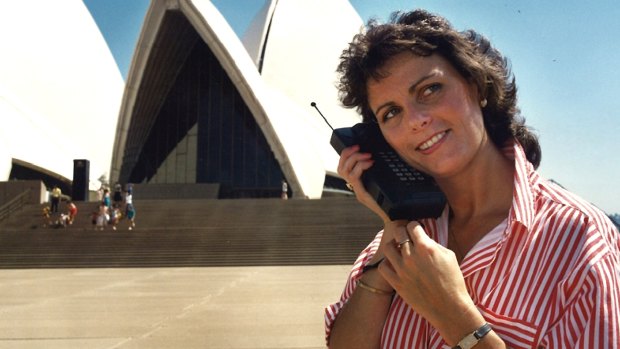 A 1987 Telstra ad for Australia's first mobile phone. The Walkabout was quickly nicknamed "The Brick". They are now worth as much as $5000.
