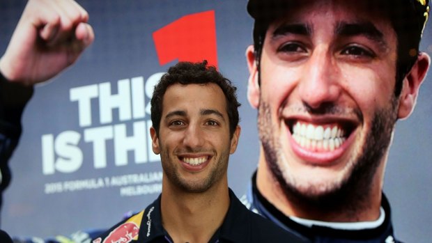 Playing for keeps: Australian formula one driver Daniel Ricciardo in Melbourne.