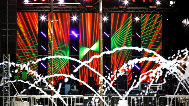 The stage is set for New Year's in Canberra.