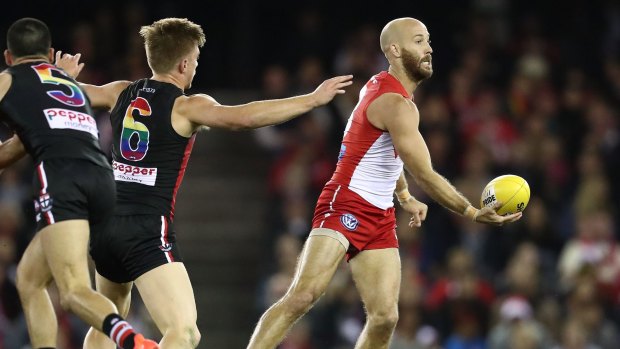Leader: The form of Sydney's senior players such as captain Jarrad McVeigh has reduced the pressure on the Swans' newcomers.

