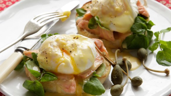 Smoked trout, poached egg and hollandaise.