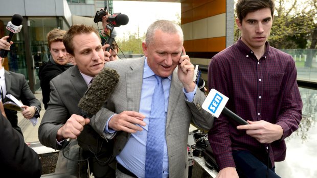 Centre of the storm: Stephen Dank leaving court in September, 2015.