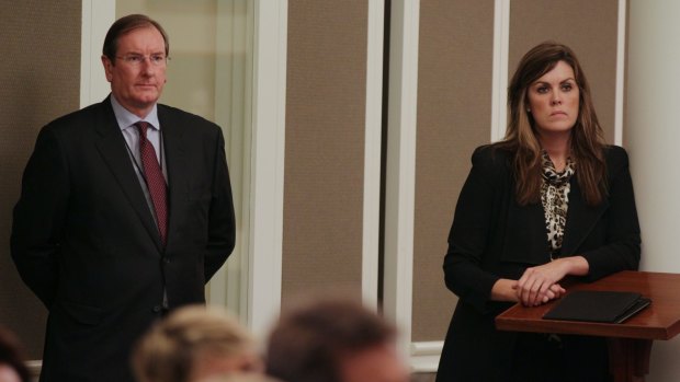 Liberal Party Federal Director Brian Loughnane and Peta Credlin, Chief of Staff to Tony Abbott in 2013.