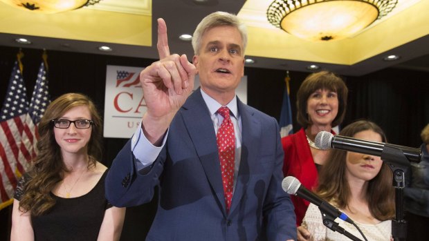 Republican Bill Cassidy addresses supporters after the results of the midterm elections in Baton Rouge, Louisiana.