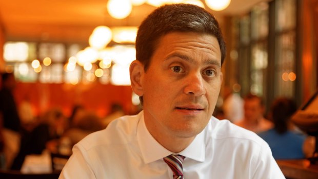 UK Telegraph art critic Stephen Bayley wrote a savage review of a painting belonging to David Miliband  (pictured). 
