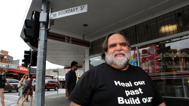 Local Murri elder Sam Watson, who is against changing the name of Boundary Street.