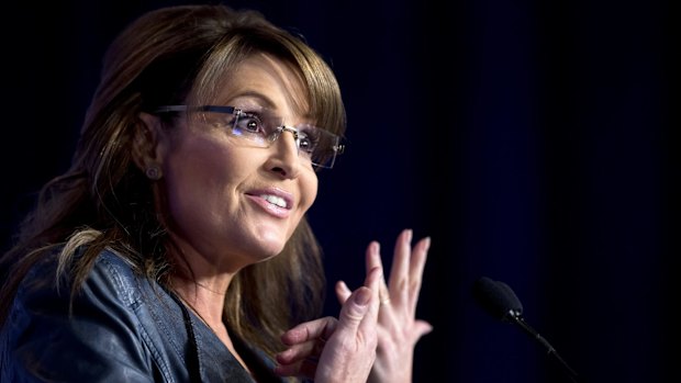 Former Alaska governor Sarah Palin speaking American.