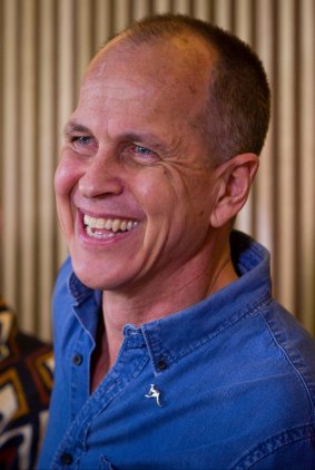 Al-Jazeera journalist Peter Greste at a press conference on February 5, 2015, having arrived home after his 400-day prison ordeal in Egypt.