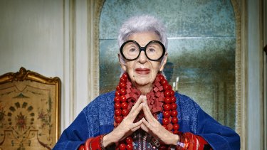 The 94-year-old American style icon Iris Apfel was recently signed to front Australian fashion brand Blue Illusion's autumn/winter advertising campaign.