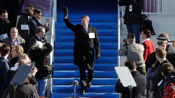 Army Sgt. Maj. Greg Lowery, the stand-in for President-elect Donald Trump.