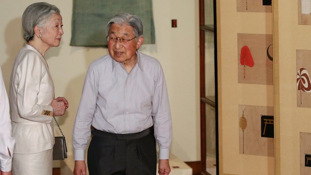 Japanese Emperor Akihito and Empress Michiko in Tokyo earlier this month.