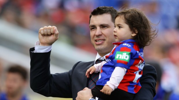 Farewell: James McManus said goodbye to fans at Hunter Stadium in Round 23.