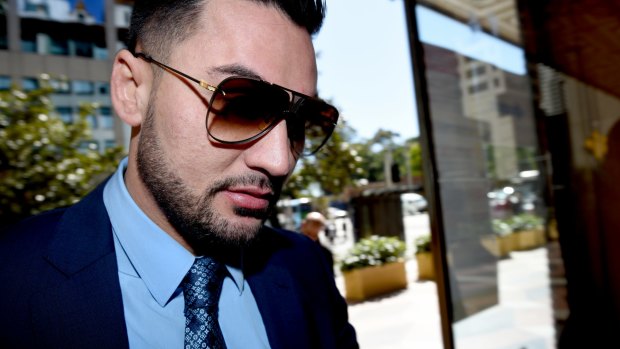 Salim Mehajer arriving at The Downing Centre Courts.