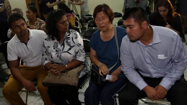 The families of Myuran Sukumaran and Andrew Chan meet with the National Commission on Human Rights in Jakarta.