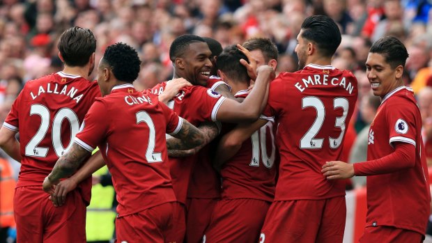 Quick turnaround: Liverpool wrapped up their Premier League season with a victory over Middlesbrough on Sunday, before embarking on their journey to Sydney the next morning.