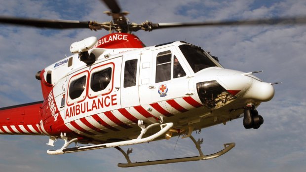 An air ambulance winched the teenager to safety. 