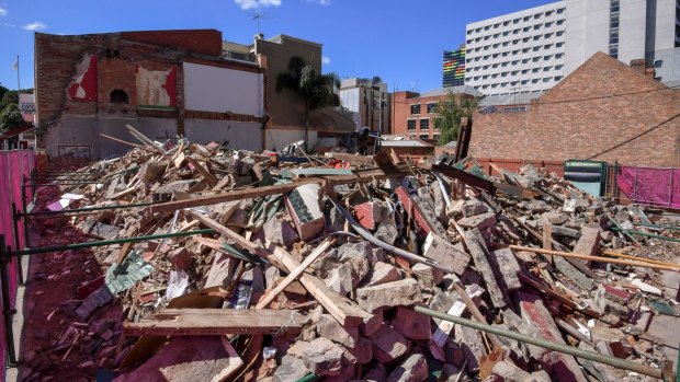 The Corkman Irish pub in Carlton which had been demolished illegally.