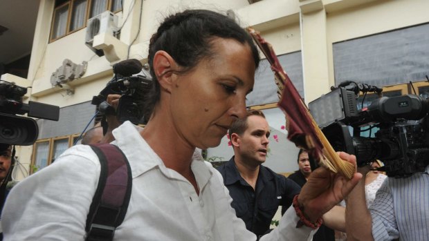 Sara Connor is transported back to prison after being sentenced to four years' jail.