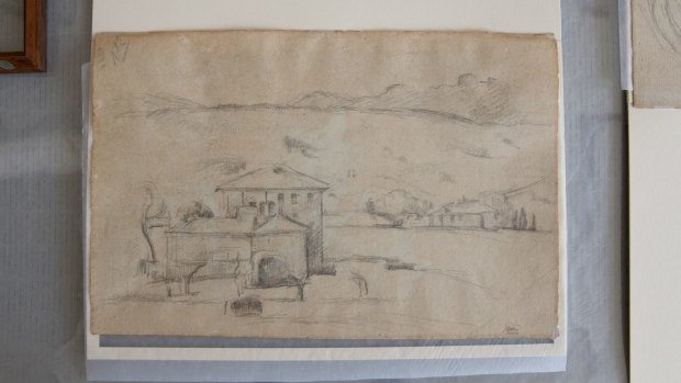 A recently discovered drawing by Paul Cezanne at The Barnes Foundation.