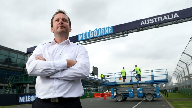 Craig Moca oversees the six-week track build at the Australian Grand Prix.
