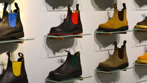 Colourful Blundstone boots are popular in Europe with  creative city-dwellers.
