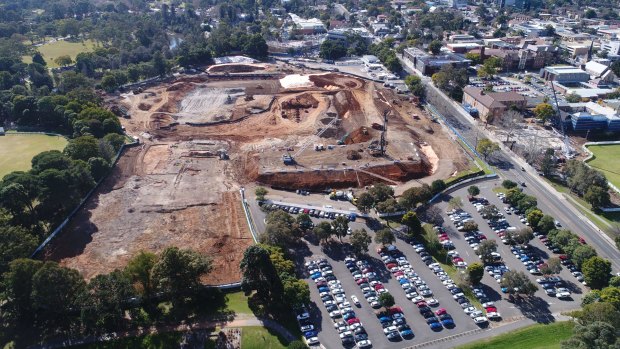 Construction has started on the new stadium at Parramatta.