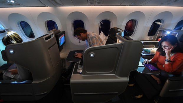 All passengers during the test flight were in business class seats.