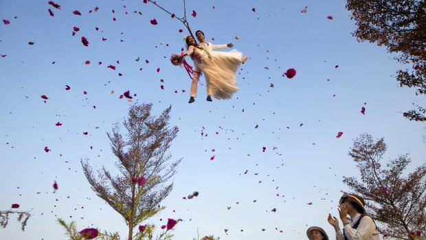 Leap of faith: Some believe that it's the one day of the year when a woman can ask a man for his hand in marriage.