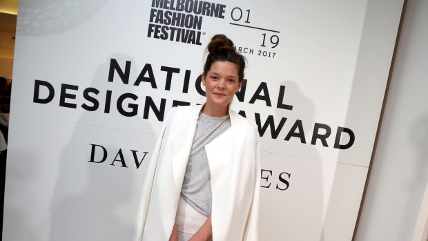 Kacey Devlin won the National Designer Award after narrowly missing out in 2016.