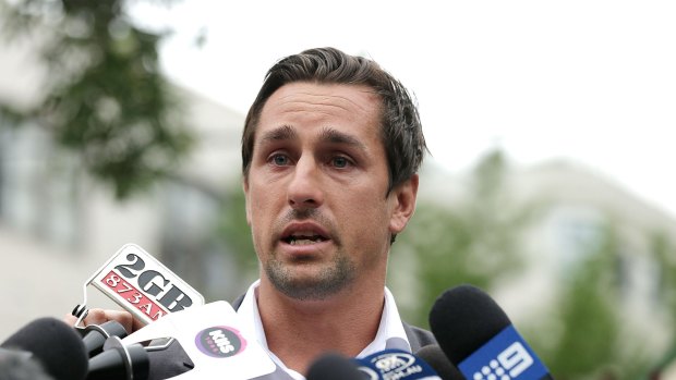 Sorry: Mitchell Pearce apologises for his Australia Day antics.