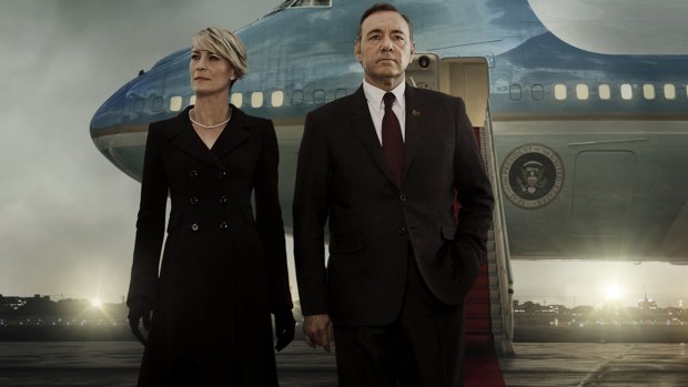 What's next for Netflix? Robin Wright and Kevin Spacey as Carrie and Frank Underwood in Netflix's break-out program, House of Cards.  