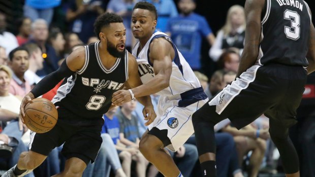 San Antonio Spurs guard Patty Mills (left) has provided drive off the bench.