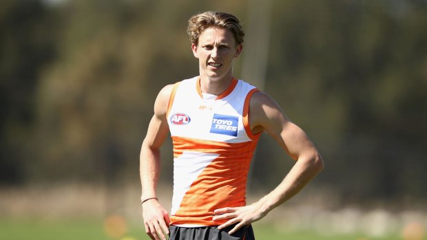 Lachie Whitfield trains with the Greater Western Sydney Giants.