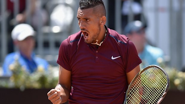 Flying high: Nick Kyrgios.