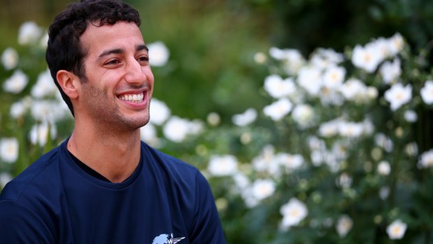 Ricciardo as Formula one fans know him, with a smile.