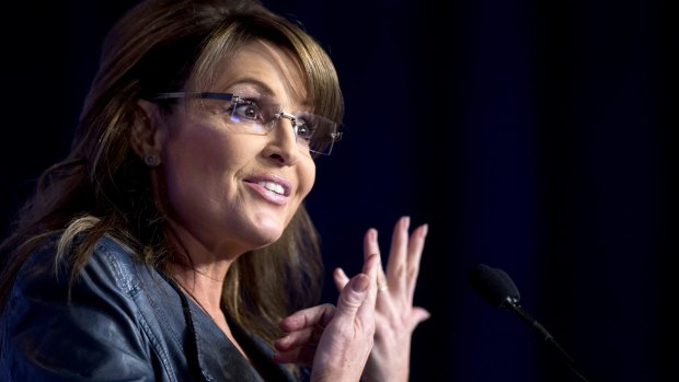 Former Alaska Governor Sarah Palin speaking American.
