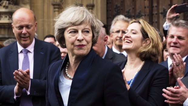 Theresa May's expression of poised exasperation took her to the top.