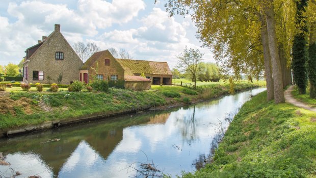 Countryside in Damme, Belgium.