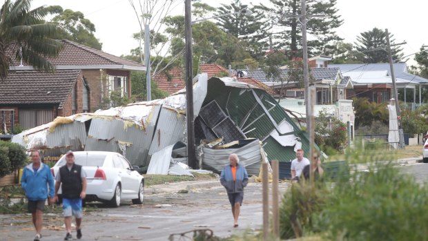 Storm damage at Kurnell. 