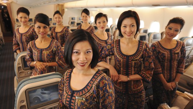 Crews control: Singapore Airlines famous ''Singapore Girls'' have been a staple of the carrier's marketing for many years.