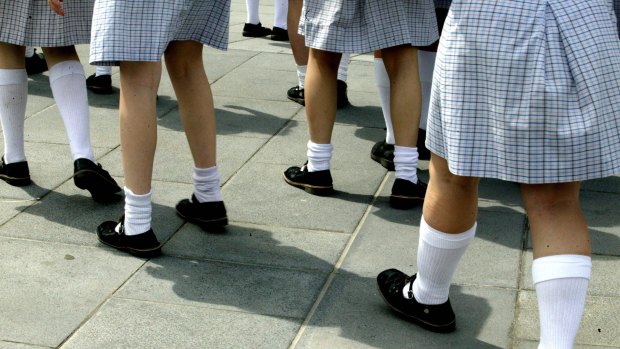 Female students at Kambrya College were allegedly asked to stop wearing short skirts a day after the school was named on a global porn-sharing website. 