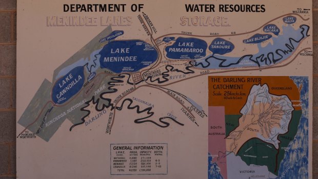A map detailing the Menindee Lakes scheme.  
