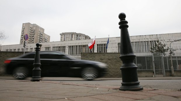 Tit-for-tat explusions: The Polish embassy in Moscow. Russia said on Monday several of its diplomats had been expelled from Poland and that a number of Polish diplomats had left Russia after Moscow took "adequate" measures in return. 