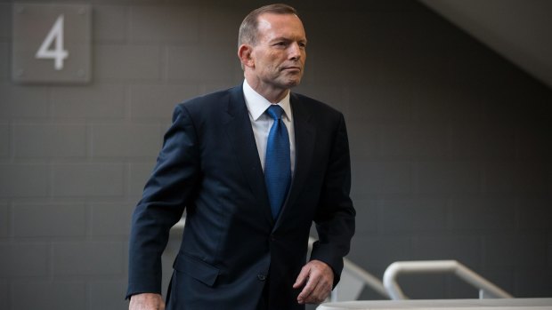 Prime Minister Tony Abbott in South Australia, where he's expected to make an announcement for a military building program on Tuesday. 