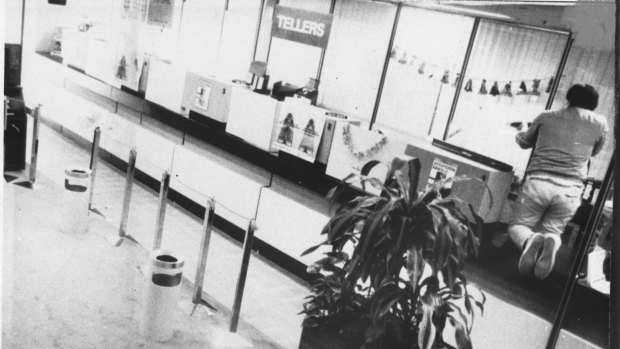 Security camera image of Frank Vitkovic during the 1987 Queen Street massacre.