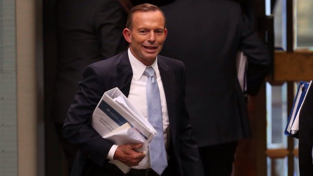 Prime Minister Tony Abbott during question time on Wednesday.