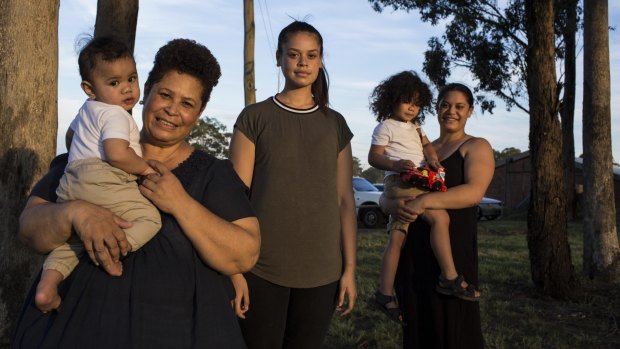 Joanna Loko with her two daughters, Vanessa Loko and Talitha Loko and Vanessa's children Wesley and Oswald Jesse Terapo (baby). 