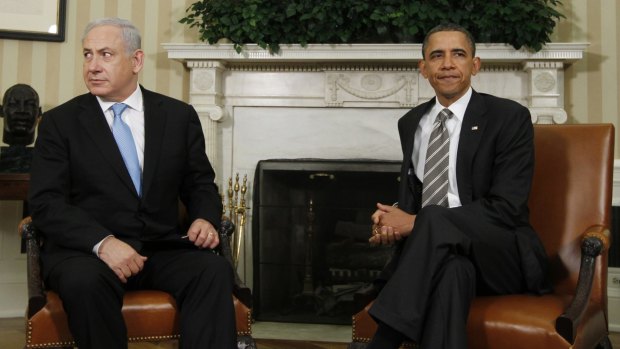 Divergent views: US President Barack Obama and Israeli Prime Minister Benjamin Netanyahu seemed reluctant to let their eyes meet when they met in the White House in May last year.