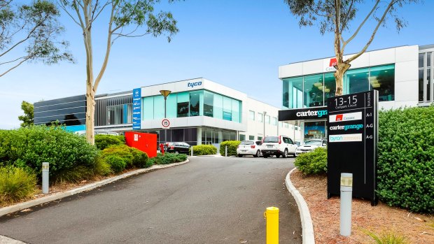 Suburban offices at 13 and15 Compark Circuit in Mulgrave in the Compark Business Park.